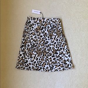 Aritzia Cheetah Print Mini Slip Skirt